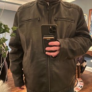 Men's Levi's® Faux-Leather Hooded
Racer Jacket